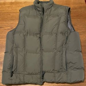 Eddie Bauer goose down green vest
